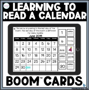 3-5 learn to read a calendar - Boom Cards