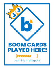 Boom Cards Blue Sign