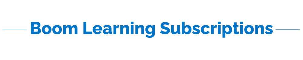 Boom Learning Subscriptions 