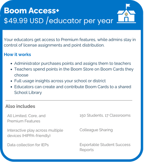 Boom Access Plus school plan
