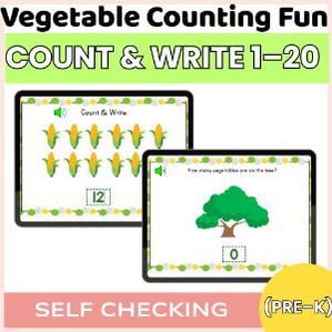 Vegetable Counting Fun - Boom Cards