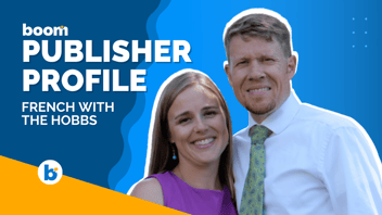 Publisher Profile title card, highlighting Andi and Jason Hobbs.