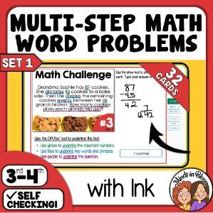 Multi-Step Math Word Problem Boom Cards