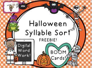 Halloween Syllable Sort