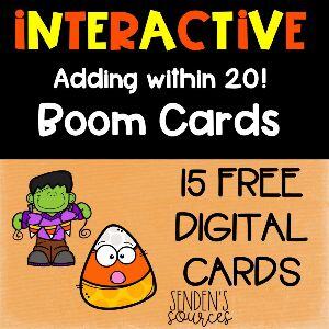 Halloween Adding within 20 by Senden's Sources
