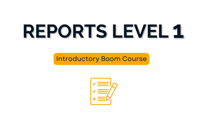 Reports Level 1 Course   - Cover Image 5