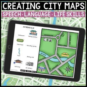 Maps Functional Life Skills Speech Therapy Activity