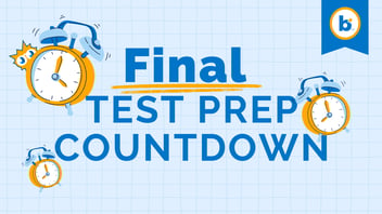 Final Test Prep Countdown illustration with alarm clock icons