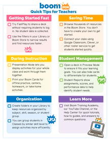 Tips for Teachers