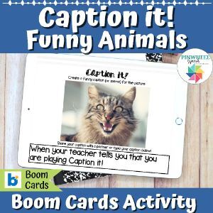 caption it funny animals - Boom Cards