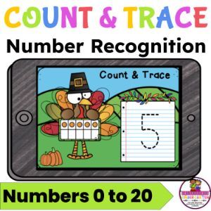 A Thanksgiving-themed deck that reinforces number recognition and handwriting.