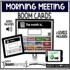 k-12 morning meeting - Boom Cards