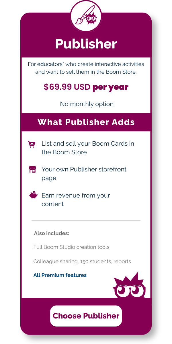 Publisher plan