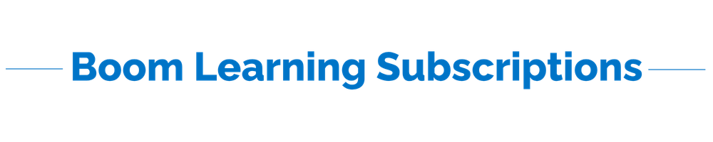 Boom Learning Subscriptions 