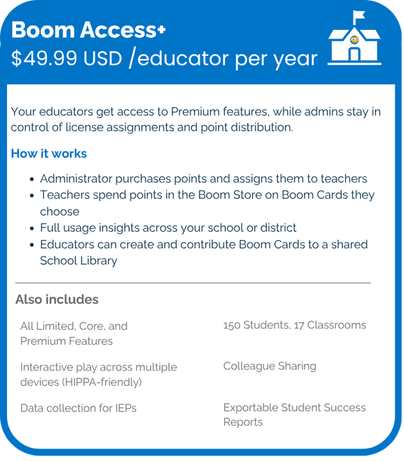 Boom Access+ school plan