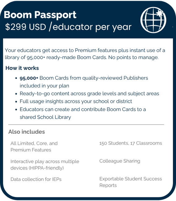 Boom Passport school plan