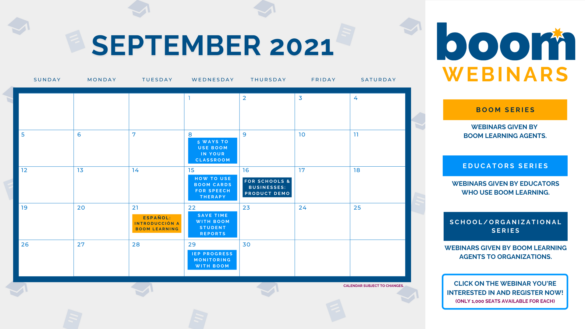 Boom Webinars Kick-Off 2021-22 School Year